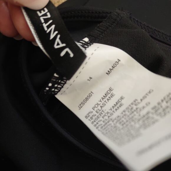 Jantzen Black One Piece Bathing Suit, Size 14 - Picture 8 of 8